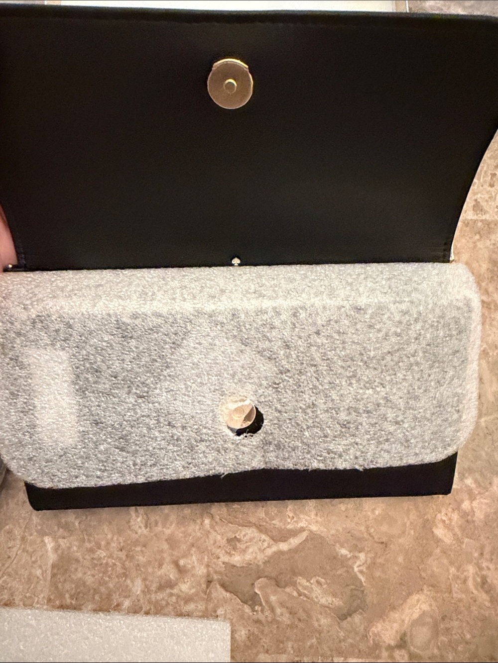 kate spade NWT Black Leather Wallet Wristlet with Gold Logo NIB - Picture 9 of 17